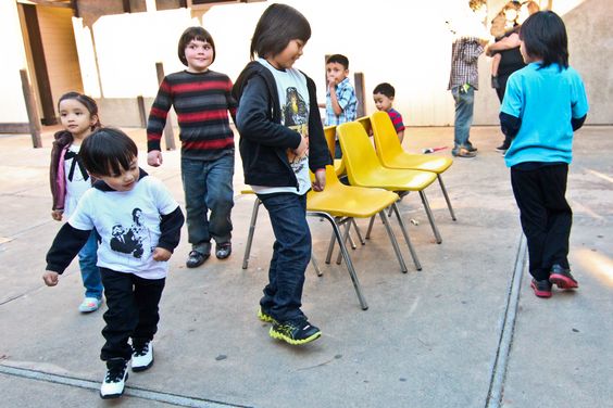 Kids playing The musical chair Game