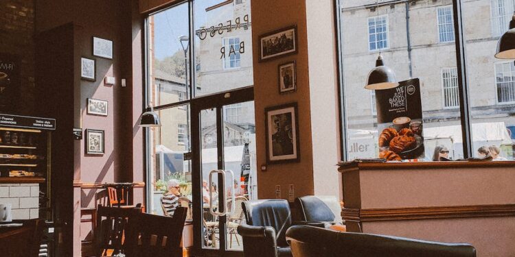 leather chairs in restaurant